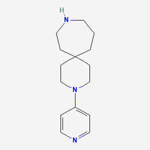 molecular formula C15H23N3 B8577027 3-(Pyridin-4-yl)-3,9-diazaspiro[5.6]dodecane 