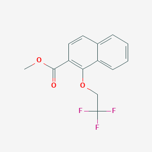molecular formula C14H11F3O3 B8577061 Methyl 1-(2,2,2-trifluoroethoxy)naphthalene-2-carboxylate CAS No. 35453-45-3