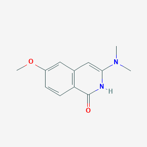 molecular formula C12H14N2O2 B8577067 3-(Dimethylamino)-6-methoxyisoquinolin-1-ol 