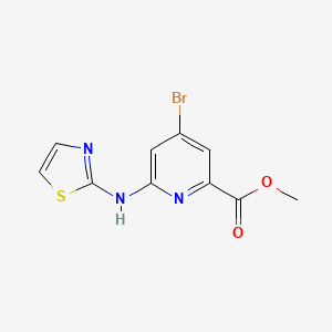 molecular formula C10H8BrN3O2S B8577076 Methyl 4-bromo-6-(thiazol-2-ylamino)pyridine-2-carboxylate CAS No. 885326-90-9