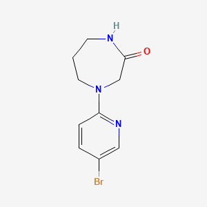 molecular formula C10H12BrN3O B8577092 4-(5-Bromopyridin-2-yl)-1,4-diazepan-2-one 