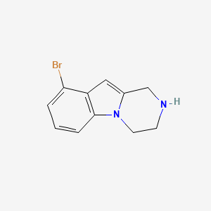 molecular formula C11H11BrN2 B8577112 9-Bromo-1,2,3,4-tetrahydro-pyrazino[1,2-a]indole 
