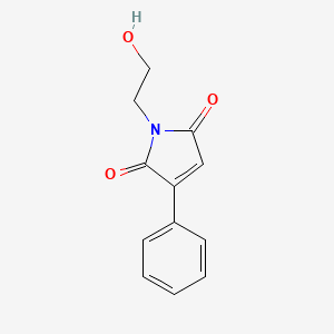 molecular formula C12H11NO3 B8577133 1-(2-Hydroxyethyl)-3-phenyl-1H-pyrrole-2,5-dione CAS No. 53013-90-4