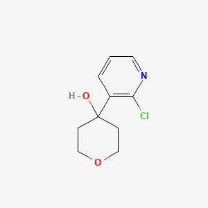 molecular formula C10H12ClNO2 B8577141 4-(2-Chloropyridin-3-YL)tetrahydro-2H-pyran-4-OL 