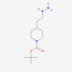 molecular formula C12H25N3O2 B8577284 Tert-butyl 4-(2-hydrazinylethyl)piperidine-1-carboxylate 