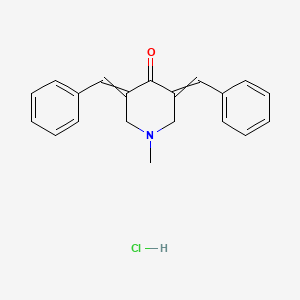 4-Piperidinone, 1-methyl-3,5-bis(phenylmethylene)-, hydrochloride