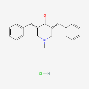 B8577417 4-Piperidinone, 1-methyl-3,5-bis(phenylmethylene)-, hydrochloride CAS No. 54237-25-1