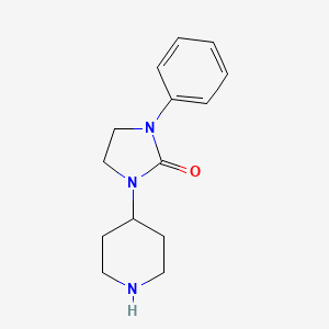 molecular formula C14H19N3O B8577480 1-Phenyl-3-(piperidin-4-yl)imidazolidin-2-one CAS No. 61220-55-1