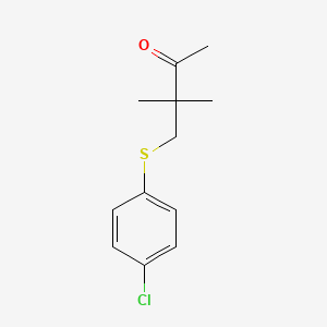4-[(4-Chlorophenyl)sulfanyl]-3,3-dimethylbutan-2-one