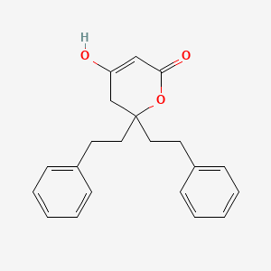 4-Hydroxy-6,6-diphenethyl-5,6-dihydro-pyran-2-one