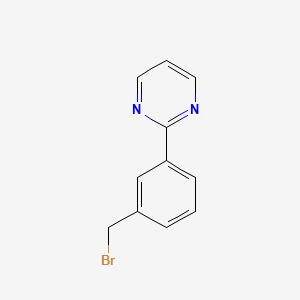 molecular formula C11H9BrN2 B8577513 2-(3-(Bromomethyl)phenyl)pyrimidine 