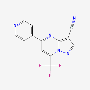 5-Pyridin-4-yl-7-trifluoromethyl-pyrazolo[1,5-a]pyrimidine-3-carbonitrile