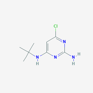 molecular formula C8H13ClN4 B8577560 2-Amino-4-tert-butylamino-6-chloropyrimidine 