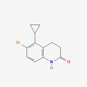 molecular formula C12H12BrNO B8577617 6-bromo-5-cyclopropyl-3,4-dihydroquinolin-2(1H)-one 