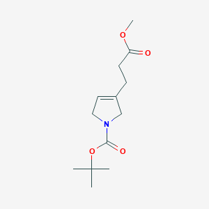 molecular formula C13H21NO4 B8577628 tert-butyl 3-(3-methoxy-3-oxopropyl)-2,5-dihydro-1H-pyrrole-1-carboxylate 