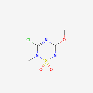 molecular formula C4H6ClN3O3S B8577646 2H-1,2,4,6-Thiatriazine, 3-chloro-5-methoxy-2-methyl-, 1,1-dioxide CAS No. 78384-05-1