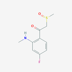B8577658 Ethanone, 1-[4-fluoro-2-(methylamino)phenyl]-2-(methylsulfinyl)- CAS No. 154639-75-5