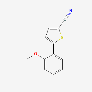 molecular formula C12H9NOS B8577679 2-(5-Cyanothien-2-yl)anisole 