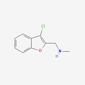 molecular formula C10H10ClNO B8577699 (3-Chloro-benzofuran-2-ylmethyl)methylamine 