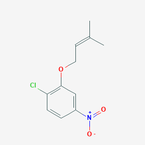 molecular formula C11H12ClNO3 B8577711 1-Chloro-2-(3-methyl-2-butenyloxy)-4-nitrobenzene 