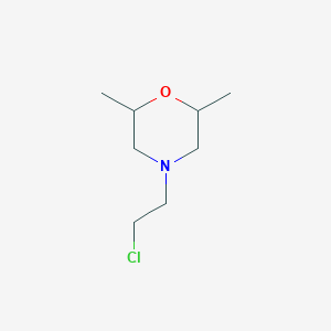 molecular formula C8H16ClNO B8577753 4-(2-Chloroethyl)-2,6-dimethylmorpholine 