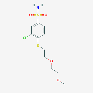 molecular formula C11H16ClNO4S2 B8577757 3-Chloro-4-(2-(2-methoxyethoxy)ethylthio)benzenesulfonamide 