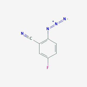 molecular formula C7H3FN4 B8577776 2-Azido-5-fluorobenzonitrile 