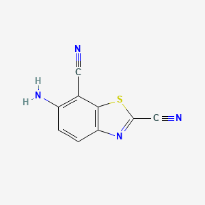 molecular formula C9H4N4S B8577816 6-Aminobenzo[d]thiazole-2,7-dicarbonitrile 