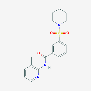 molecular formula C18H21N3O3S B8577841 N-(3-methylpyridin-2-yl)-3-(piperidin-1-ylsulfonyl)benzamide 
