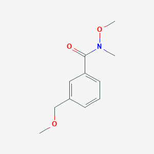 molecular formula C11H15NO3 B8577870 N-methoxy-3-(methoxymethyl)-N-methylbenzamide CAS No. 199742-78-4