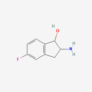 molecular formula C9H10FNO B8577873 2-Amino-5-fluoro-1-indanol 