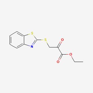 molecular formula C12H11NO3S2 B8577920 Ethyl 3-[(1,3-benzothiazol-2-yl)sulfanyl]-2-oxopropanoate CAS No. 349445-19-8