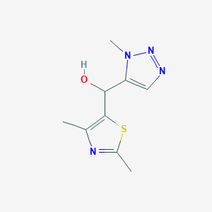 molecular formula C9H12N4OS B8577928 (2,4-Dimethylthiazol-5-yl)(1-methyl-1H-1,2,3-triazol-5-yl)methanol 