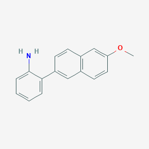 molecular formula C17H15NO B8577938 2-(6-Methoxynaphthalen-2-yl)phenylamine 