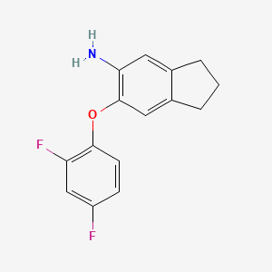 B8578079 6-(2,4-Difluorophenoxy)-2,3-dihydro-1H-inden-5-amine CAS No. 81614-79-1