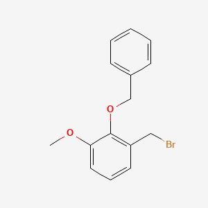 molecular formula C15H15BrO2 B8578084 Benzene, 1-(bromomethyl)-3-methoxy-2-(phenylmethoxy)- CAS No. 58402-40-7