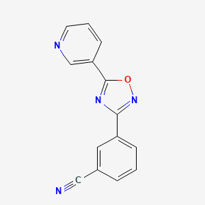 3-(5-(Pyridin-3-yl)-1,2,4-oxadiazol-3-yl)benzonitrile