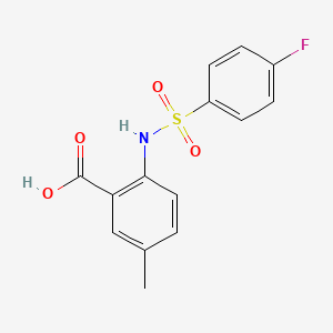 2-(4-Fluorobenzenesulfonamido)-5-methylbenzoic acid