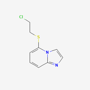 molecular formula C9H9ClN2S B8578179 5-(2-Chloroethylthio)imidazo[1,2-a]pyridine 
