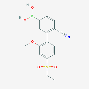 (6-Cyano-4'-(ethylsulfonyl)-2'-methoxy-[1,1'-biphenyl]-3-yl)boronic acid
