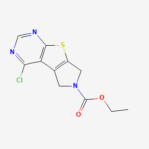 Ethyl12-chloro-7-thia-4,9,11-triazatricyclo[6.4.0.02,6]dodeca-1(8),2(6),9,11-tetraene-4-carboxylate