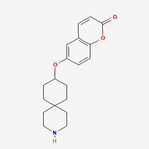 B8578241 6-(3-Aza-spiro[5.5]undec-9-yloxy)-chromen-2-one CAS No. 918644-70-9