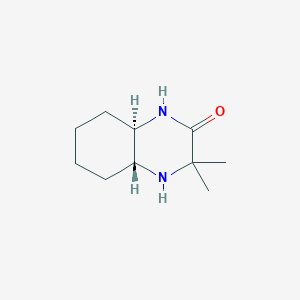 molecular formula C10H18N2O B8578270 (4aR,8aR)-3,3-Dimethyloctahydroquinoxalin-2(1H)-one CAS No. 71029-04-4