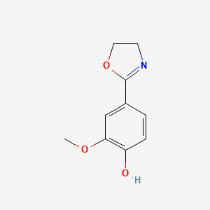 molecular formula C10H11NO3 B8578314 4,5-Dihydro-2-(4-hydroxy-3-methoxyphenyl)oxazole 