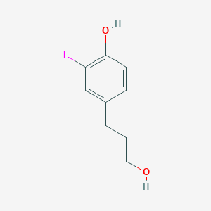 molecular formula C9H11IO2 B8578317 4-(3-Hydroxypropyl)-2-iodophenol 