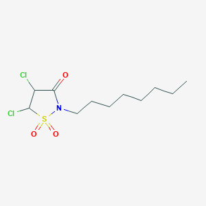 molecular formula C11H19Cl2NO3S B8578330 2-Octyl-4,5-dichloro-3-isothiazolidinone 1,1-dioxide CAS No. 65679-62-1