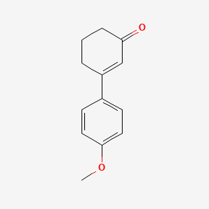 molecular formula C13H14O2 B8578336 3-(4-Methoxyphenyl)-2-cyclohexen-1-one CAS No. 17159-98-7