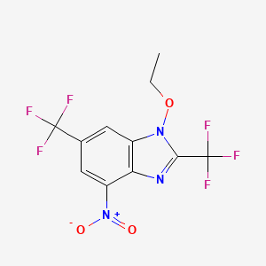 1-Ethoxy-4-nitro-2,6-bis(trifluoromethyl)benzimidazole