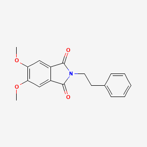 molecular formula C18H17NO4 B8578392 5,6-Dimethoxy-2-(2-phenylethyl)-1H-isoindole-1,3(2H)-dione CAS No. 37508-20-6