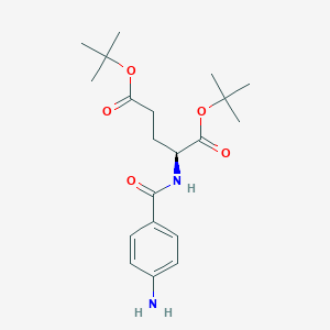 molecular formula C20H30N2O5 B8578403 L-Glutamic acid, N-(4-aminobenzoyl)-, bis(1,1-dimethylethyl) ester CAS No. 76282-66-1